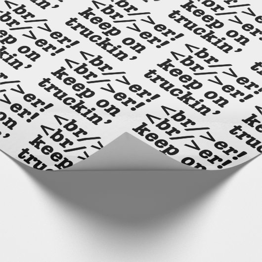 breaker! breaker! Keep on truckin' / HTML-code Cadeaupapier (Hoek)