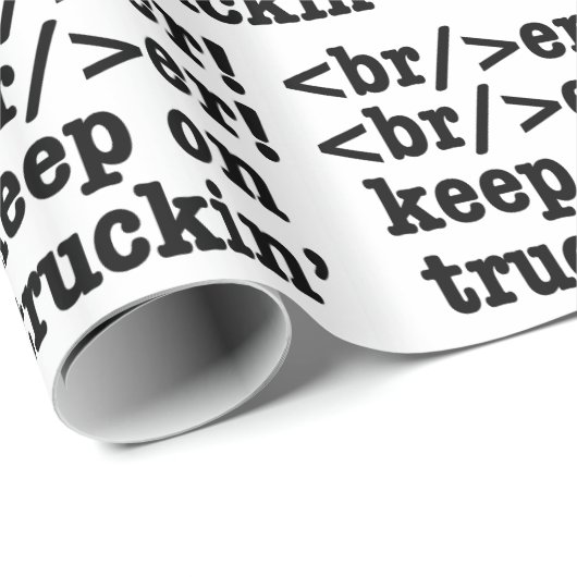 breaker! breaker! Keep on truckin' / HTML-code Cadeaupapier (Rol Hoek)