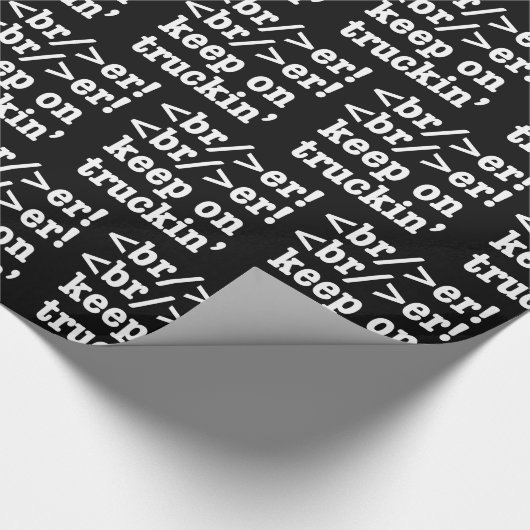 breaker! breaker! Keep on truckin' / HTML-code Cadeaupapier (Hoek)