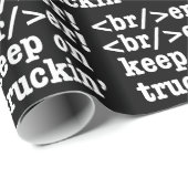 breaker! breaker! Keep on truckin' / HTML-code Cadeaupapier (Rol Hoek)