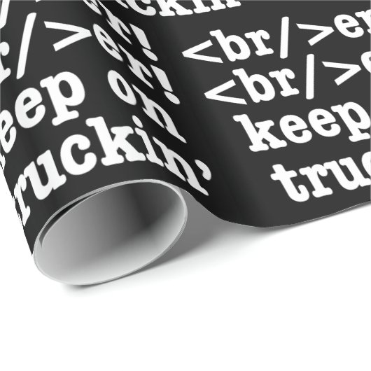 breaker! breaker! Keep on truckin' / HTML-code Cadeaupapier (Rol Hoek)