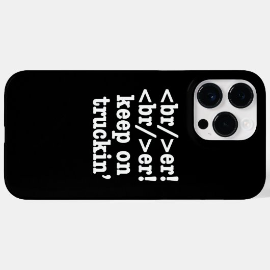 breaker! breaker! Keep on truckin' / HTML-code Case-Mate iPhone Case (Achterkant (horizontaal))