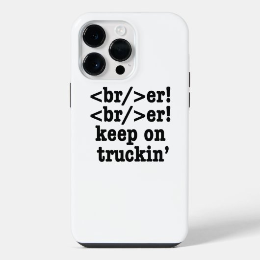 breaker! breaker! rijd door // HTML Code iPhone Hoesje (Achterkant)
