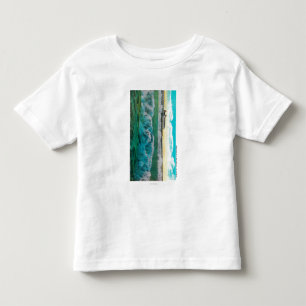 Breakers aan Long Beach, Californië Kinder Shirts