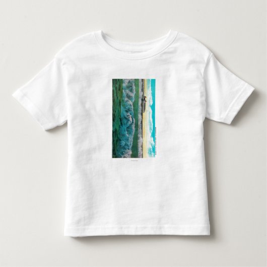 Breakers aan Long Beach, Californië Kinder Shirts (Voorkant)