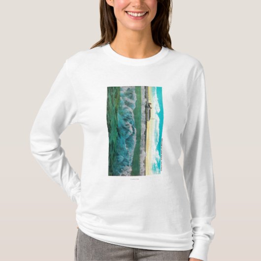 Breakers aan Long Beach, Californië T-shirt (Voorkant)