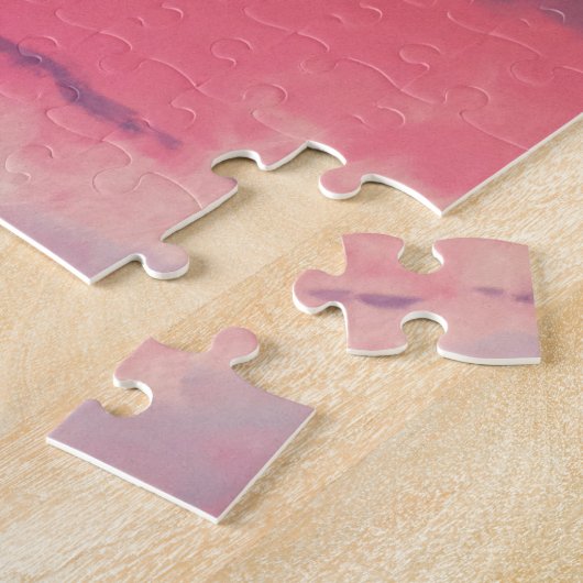 Breakers bij zonsondergang legpuzzel (Zijkant)