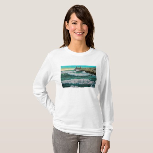 Breakers en plezierbeugelLong Beach, CA T-shirt (Voorkant volledig)