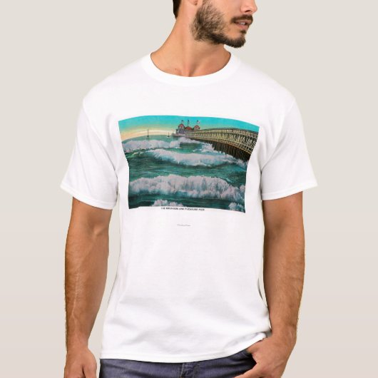 Breakers en plezierbeugelLong Beach, CA T-shirt (Voorkant)