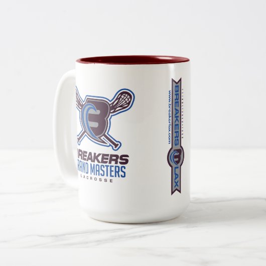 Breakers Lax - 2017 GM-Mok Tweekleurige Koffiemok (Voorkant links)