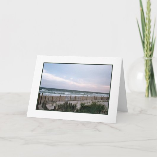 "Breakers met bruin omheining" blanco Wenskaart Kaart (Voorkant)