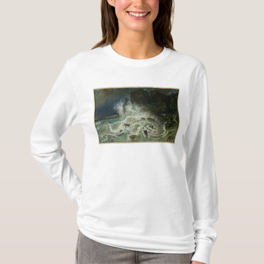 Breakers van Granville Point in het Kanaal T-shirt (Voorkant)