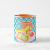 Breakfas Gingham Mok (Midden)