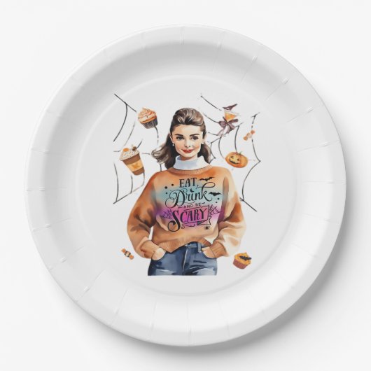 Breakfast At Halloween’s Eat Drink And Be Scary Papieren Bordje (Voorkant)