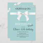 Breakfast at Tiffany's Birthday brunch invitation (Voorkant / Achterkant)