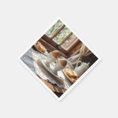 Breakfast Brown Eggs In Egg Cups Servet (Hoek)