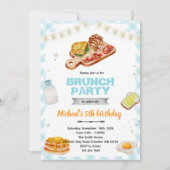 Breakfast brunch Birthday party invitation Kaart (Voorkant)
