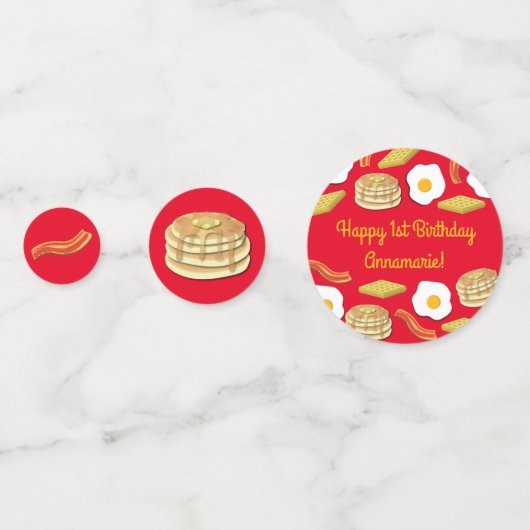 Breakfast Brunch Birthday Party Kinder Confetti (Achterkanten)