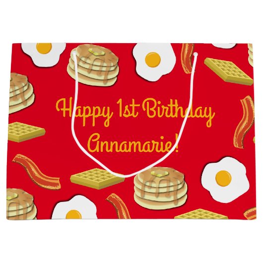 Breakfast Brunch Birthday Party Kinder Groot Cadeauzakje (Voorkant)