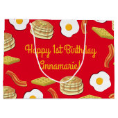 Breakfast Brunch Birthday Party Kinder Groot Cadeauzakje (Achterkant)