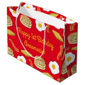 Breakfast Brunch Birthday Party Kinder Groot Cadeauzakje (Achterkant Gekanteld)