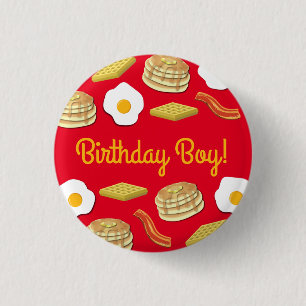 Breakfast Brunch Birthday Party Kinder Ronde Button 3,2 Cm
