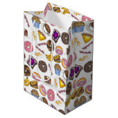 Breakfast Brunch Food Bagel Donut Toast Eggs Bacon Medium Cadeauzakje (Voorkant Gekanteld)