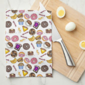 Breakfast Brunch Food Bagel Donut Toast Eggs Bacon Theedoek (Quarter Fold)