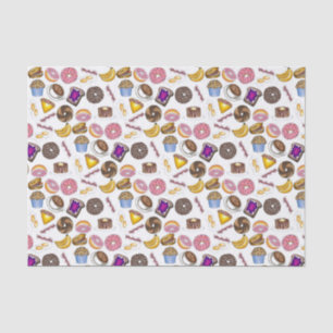 Breakfast Brunch Food Bagel Donut Toast Eggs Bacon Tissuepapier