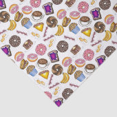 Breakfast Brunch Food Bagel Donut Toast Eggs Bacon Tissuepapier (Detail)