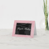 Breakfast & Brunch roze en witte polka punten Feestdagen Kaart (Voorkant)