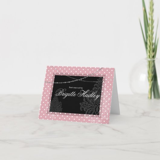 Breakfast & Brunch roze en witte polka punten Feestdagen Kaart (Voorkant)