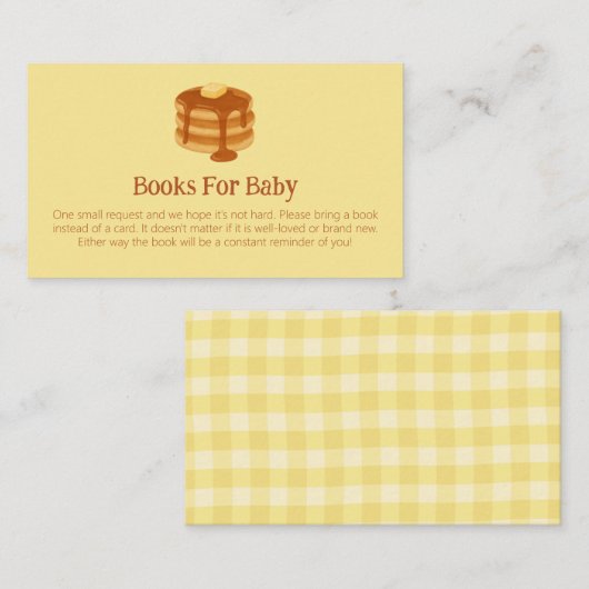 Breakfast Brunch Theme Baby Shower Book Request Informatiekaartje (Voorkant / Achterkant)