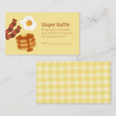 Breakfast Brunch Theme Diaper Raffle Ticket  Informatiekaartje (Voorkant / Achterkant)