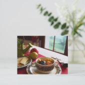 Breakfast Cereal Fruit Cheese Paar Apple Briefkaar Briefkaart (Staand voorkant)