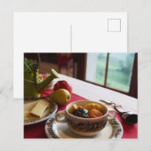 Breakfast Cereal Fruit Cheese Paar Apple Briefkaar Briefkaart (Voorkant / Achterkant)