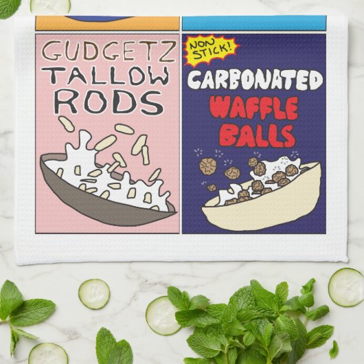 Breakfast cereals by AI Weirdness - Kitchen Towels Theedoek (Gevouwen)