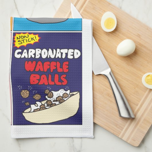 Breakfast cereals by AI Weirdness - Kitchen Towels Theedoek (Quarter Fold)