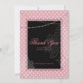 Breakfast en brunch roze en witte polka dots kaart (Voorkant)