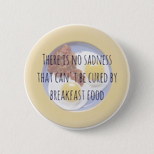 Breakfast Food Eggs op Bord Funny Motivatie Ronde Button 5,7 Cm (Voorkant)