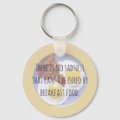 Breakfast Food Eggs op Bord Funny Motivatie Sleutelhanger (Voorkant)
