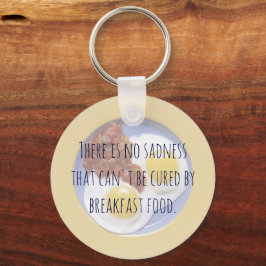 Breakfast Food Eggs op Bord Funny Motivatie Sleutelhanger