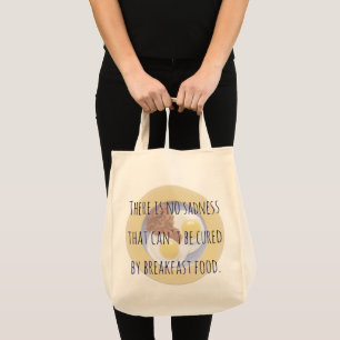 Breakfast Food Eggs op Bord Funny Motivatie Tote Bag