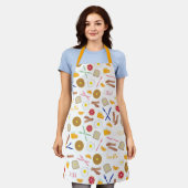 Breakfast Foods Pattern Name Bacon Eggs Schort (Gedragen)