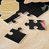 Breakfast Ham en Cilantro Eggs op een croissant Legpuzzel (Zijkant)