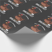 Breakfast Humor Chicken Poops Eggs Funny Farming Cadeaupapier (Hoek)