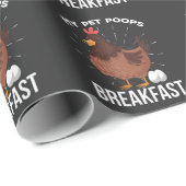 Breakfast Humor Chicken Poops Eggs Funny Farming Cadeaupapier (Rol Hoek)