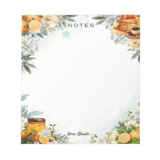 Breakfast in Bed Blank Notepad Notitieblok