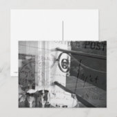 Breakfast in Parijs, Black and White Post-Card Briefkaart (Voorkant / Achterkant)