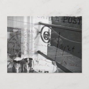 Breakfast in Parijs, Black and White Post-Card Briefkaart